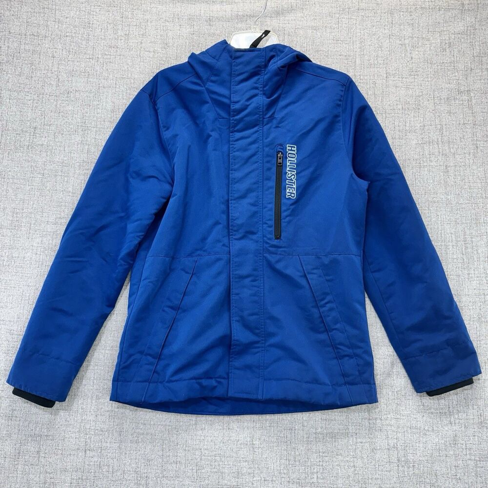 Hollister All Weather Jacket Men's Small Hooded Sherpa Lined
